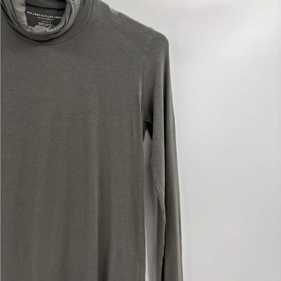 Majestic Filatures Shirt Deluxe Tee Turtle Neck Superwashed Gray Casual small - Picture 4 of 16